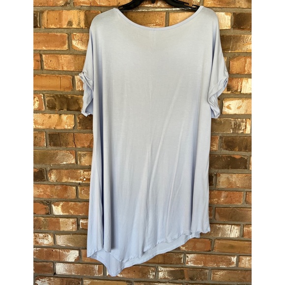 JW Style Women’s Light Blue Asymmetrical Bottom Nightgown Size XL - Picture 2 of 7